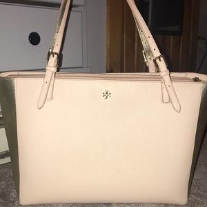 Rare Pink and gold Toryburch tote